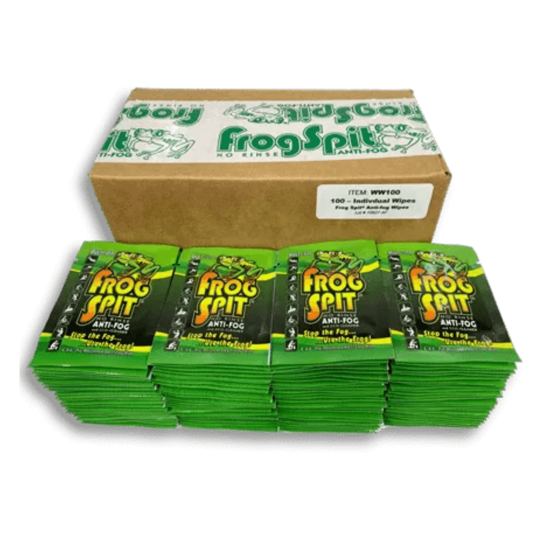 Frog Spit Anti-Fog Wipes | 100-Pack for Long-Lasting Fog Prevention - FrogSpit